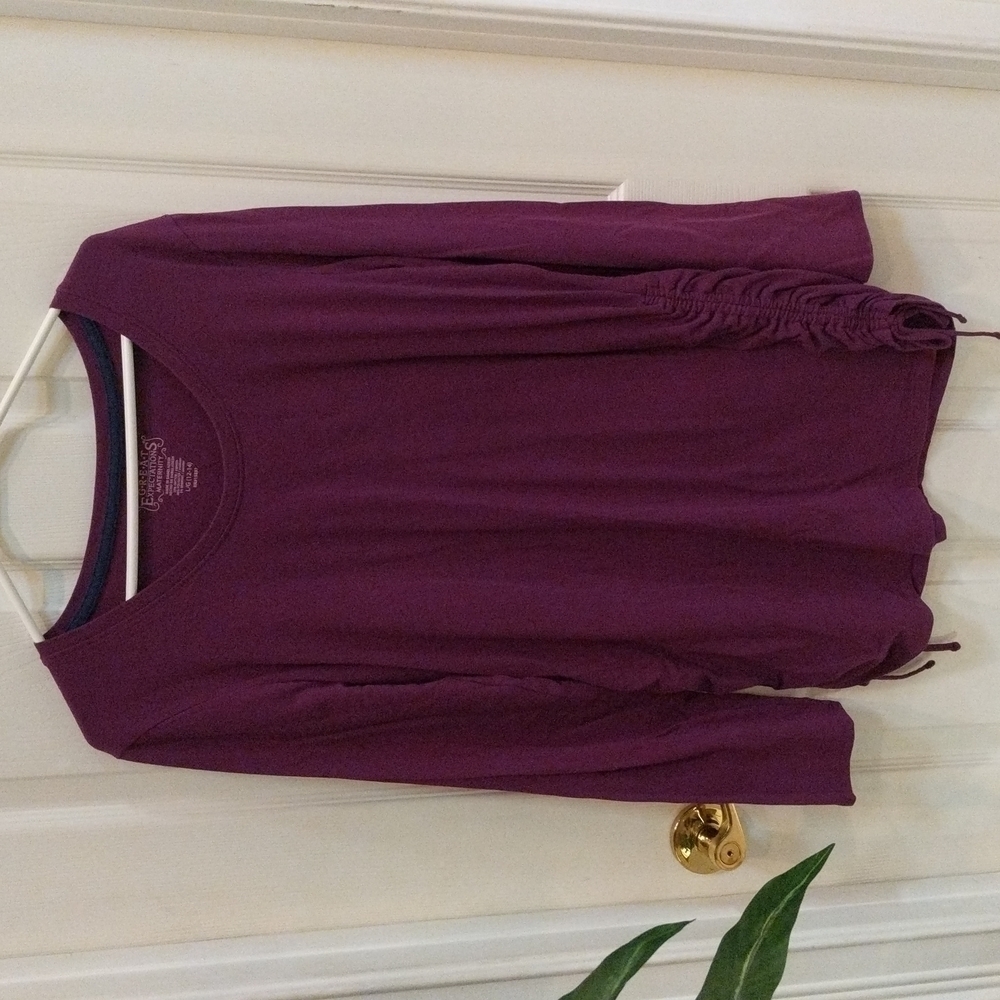 Sandy & Marcies Great Expectations Maternity Tunic w/Ruching Size Large